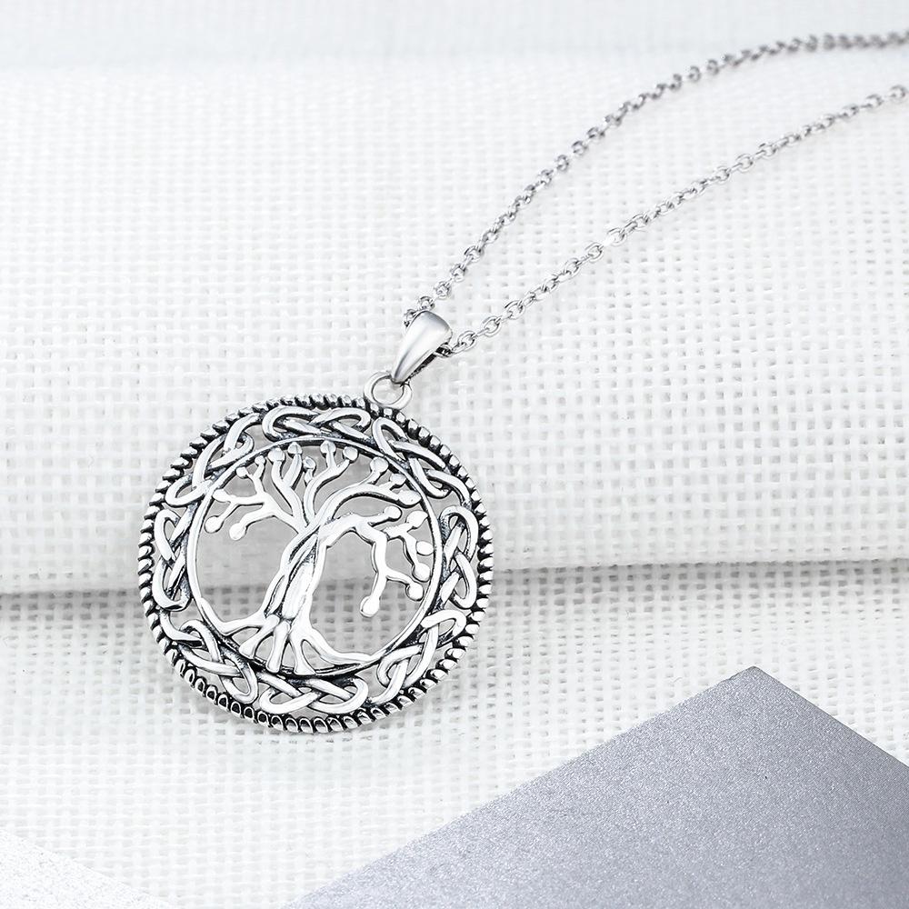 Vintage Tree of Life Pendant Necklace Viking Celtic Knot Necklace For Women Party Wedding Jewelry