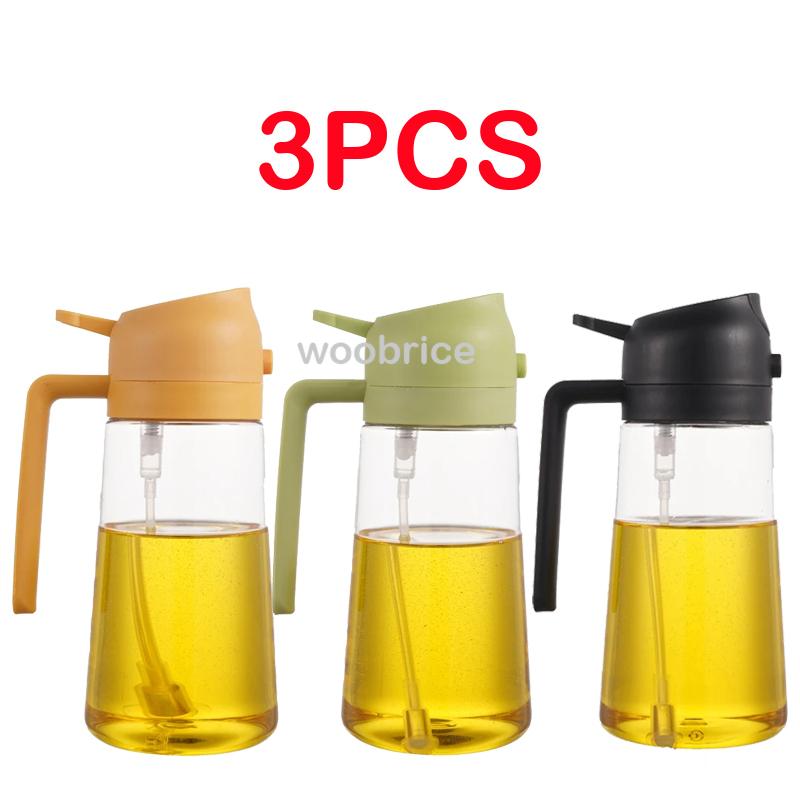 2in1 500ml Plastic Spray Oil Sprayer Bottle Spray Oil Dispenser Salad BBQ Kitchen Baking Roasting Camping Picnic Kitchen Tool