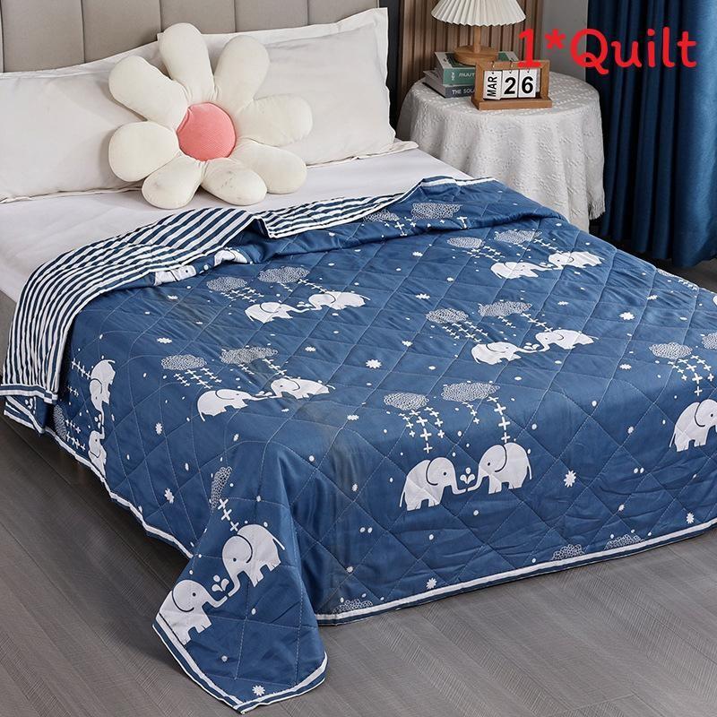 Summer Plant Animal Pattern Prints Duvet Quilt Bedding For Student Washable Room