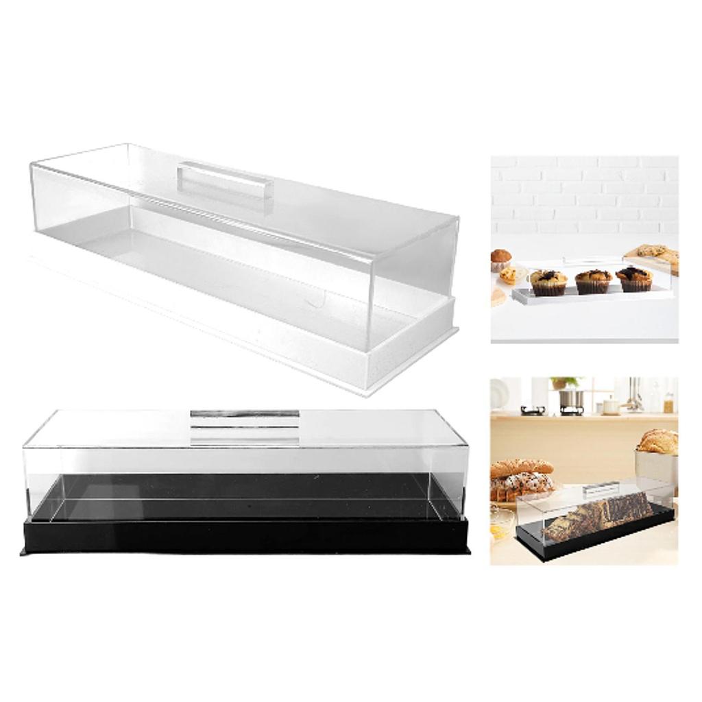 Bakery Pastry Display Case with Clear Lid Pastry Base Dessert Holder Tray for Event Banquet Countertop Bread Baby Shower
