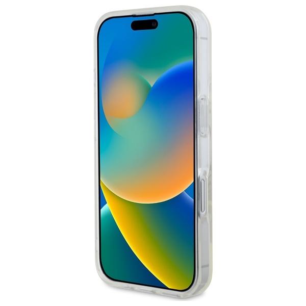 Guess Guhmp16Mhfgeret Iphone 16 Plus     6.7 Przeźroczysty/Transparent Hardcase Iml Glitter Circle Magsafe