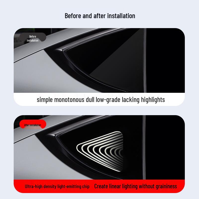ModelY 21-23 Triangle Window Ambient Mirror Light Mod