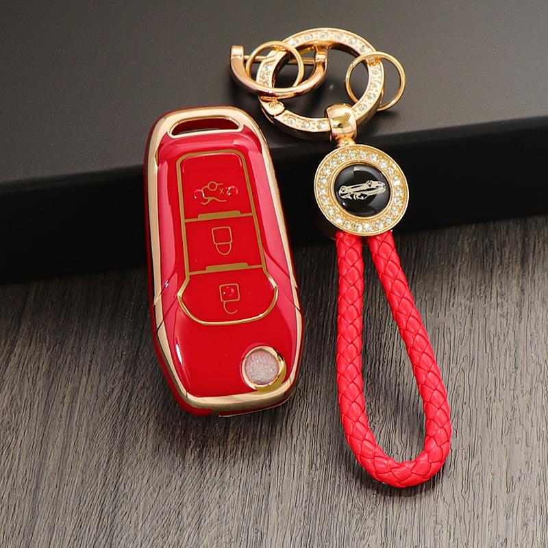 Tpu Flip Car Key Fob Case Cover Shell Fob Keyless Keychain Protector For Ford Ecosport Ranger Everest F-150 F150 F-250 F-350