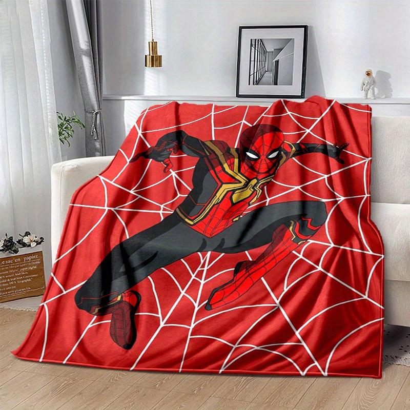 1pc Spider-Man Printing Blanket - Soft, All-Season Throw for Office Blanket, | Personalized Gift with Adorable Cartoon Design