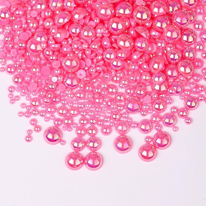 3-10Mm Perle Semi-Rotunde Mixte 5400 Buc Pungă Abs Evidențiere Perlă Plată Bricolaj Accesorii Îmbrăcăminte