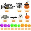 39pcs Halloween Cake Toppers 3D Pumpkin Bat Ghost Cake Balls Cake Decorations Happy Halloween Cake Topper For Party Supplies