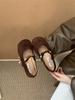 French Mary Jane shoes women's 2025 autumn new versatile Internet celebrity flat single shoes niche design Birkenstocks