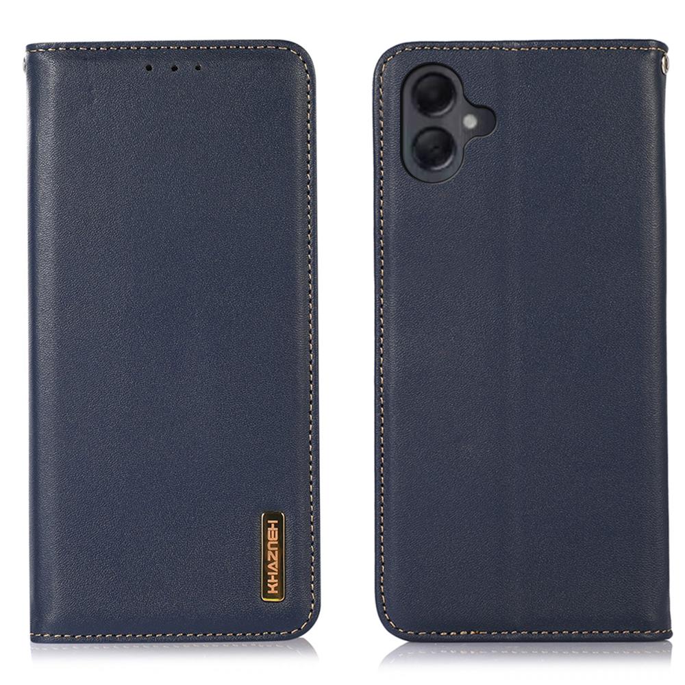 KHAZNEH For Samsung Galaxy A07 Case Wallet Genuine Cow Leather Phone Cover Nappa Texture