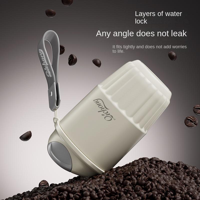 410ML Ceramic Liner Thermos Coffee Cup Travel Coffee Mug Vacuum Insulated Thermos For Coffee Thermal Cup Tumbler Christmas Gift