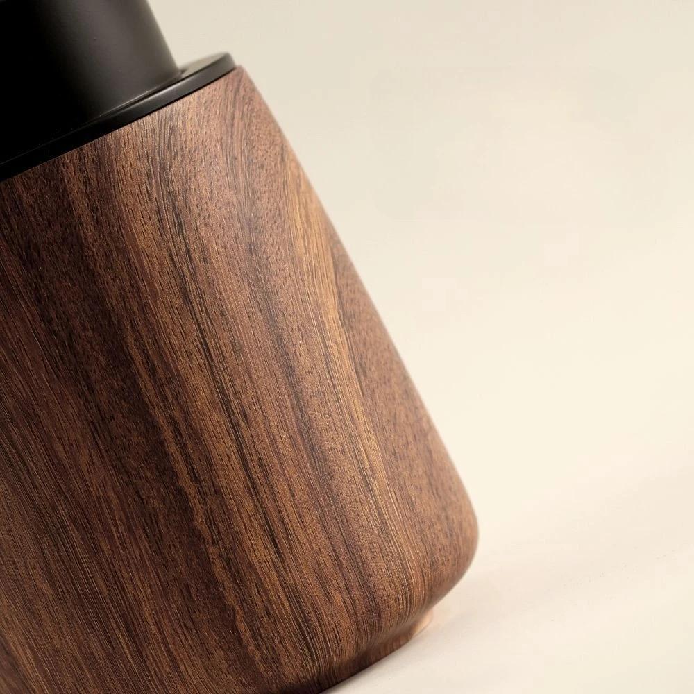 Walnoot Houtnerf Schuim Zeepdispenser Druktype Voor Douchegel Shampoo Handdesinfectiemiddel Luxe Badkamer Container