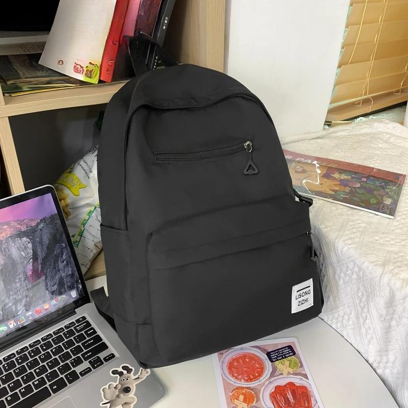 

Backpack School Bag for Teenage Girls Boys Casual Travel Rucksack College Students New Simple Design Woman Backpack чёрный