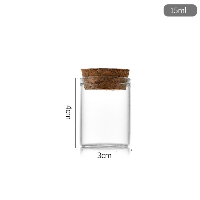 30mm Glass Bottle with Cork Seal for Incense Sticks, Floating Wishes, or Candy Storage.