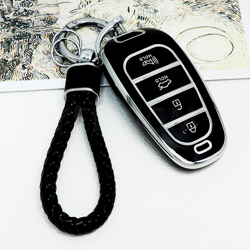 4 5 6 7 8 Buttons TPU Remote Key Shell Fob Case Cover for Hyundai 2020-2021 Sonata Nexo DN8 Santa Fe TM Tucson NX4 Staria Ioniq