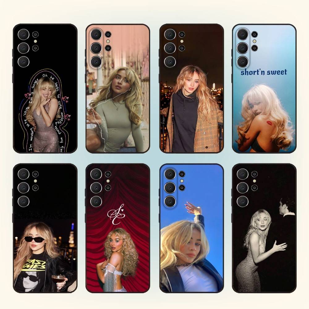 S-Sabrina Singer C-Zimmermann Handyhülle Für Samsung S26,S25,24,23,22,30,21,10,9,Ultra,Plus,Lite,Schwarze Weiche Hülle