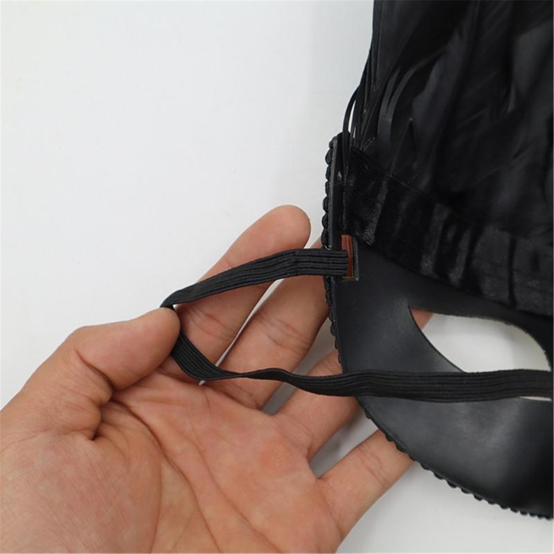 Feathered Masquerade Mask for Women Men Halloween Masquerade Cosplay Mask Half Face Mask Halloween Mask