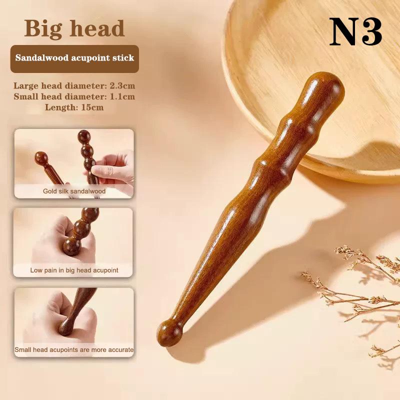 Wood Massage Stick Tool Natural Sandalwood Massager Acupoint Reflexology Tools For Full Body Relaxing Deep Tissue Foot Massage