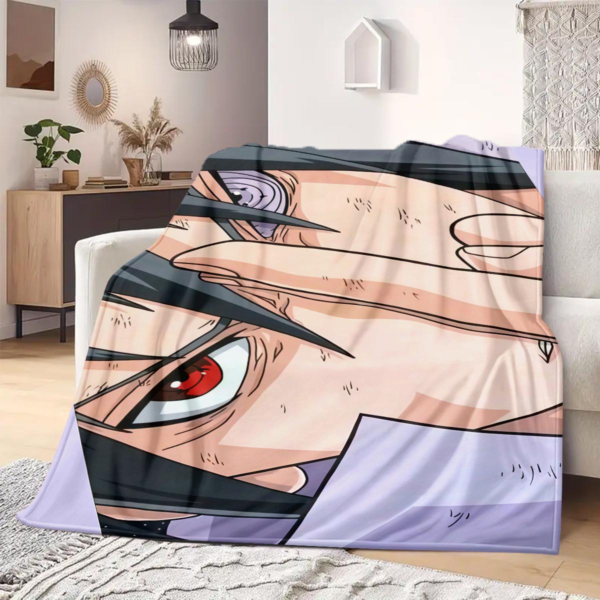 

Naruto Anime Print Blanket Warm Comfortable Flannel Blanket Suitable for Bedrooms, Sofas, Beds, Chairs, Picnics, Travel 75x90cm
