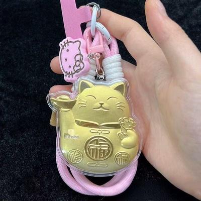 Shuibei 999 Feingold Glückskatze Reichtum Barren Handy Lanyard & Taschenanhänger