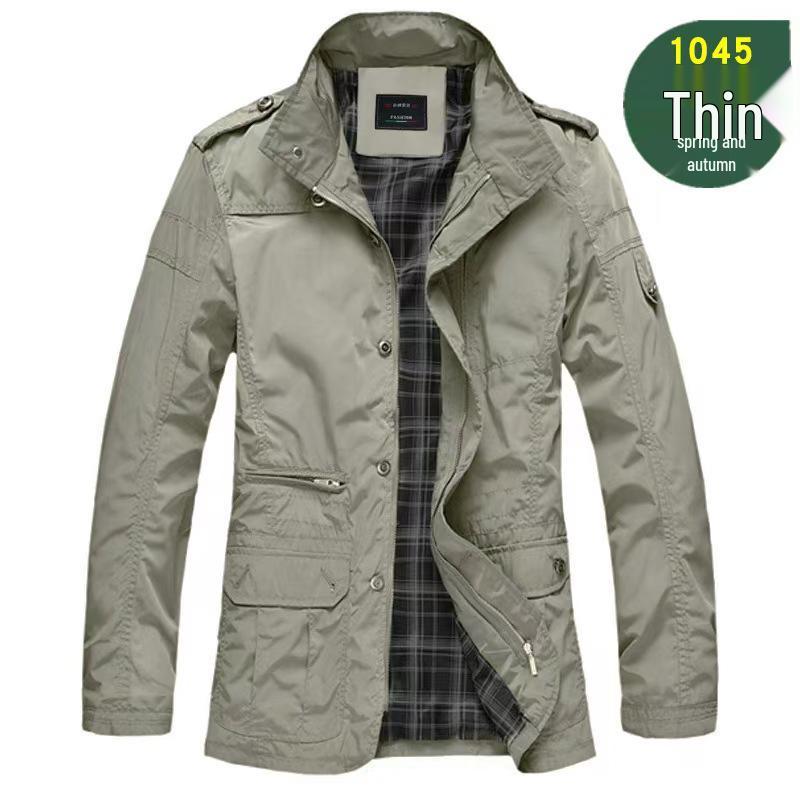 Men's Plus Size Stand-up Collar Jacket for Business Casual - Spring/Autumn Fashion