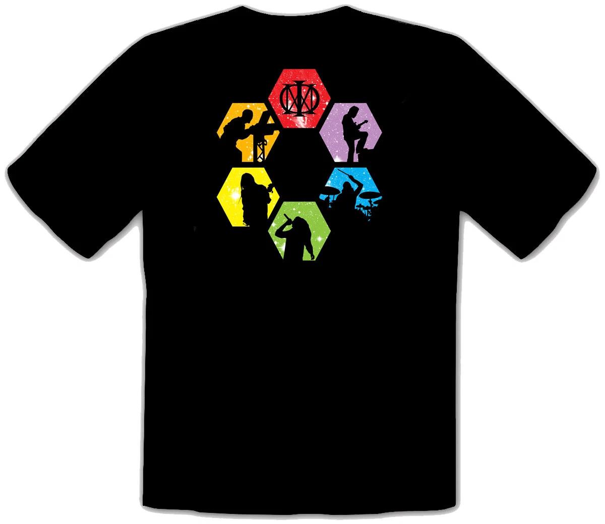 Dream Theater Rock Metal Rules Black Music 100% Cotton T-shirt Mens Tees Top -160- M