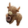 Y88C Cartoon High Land Cow Miniature Planter Huggers Flower Pot Hanging Figurine for Garden Balconies and Patios Resin Ornament
