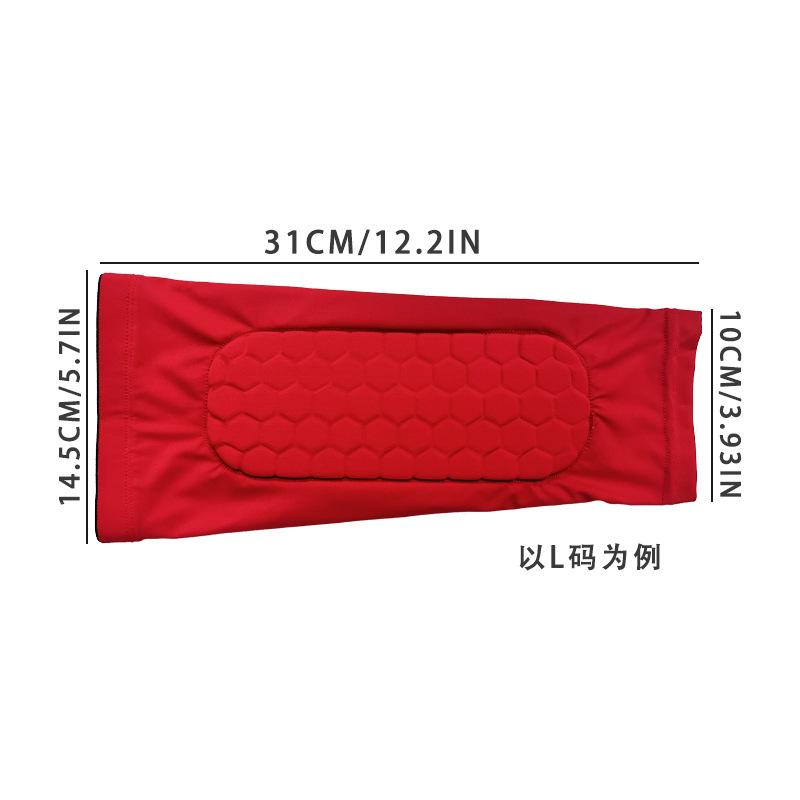 

Honeycomb Calf Anti-collision Outdoor Sports Leg Cover Universal Football Leg Socks Breathable Anti-collision Calf Cover XL червоний