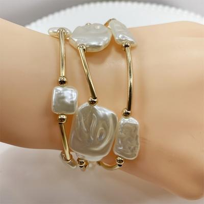 Korea Ins Fashion Irregular Geometric Multi-layer Bracelet Women's Personalized Simple Hundred with  3pcs/set