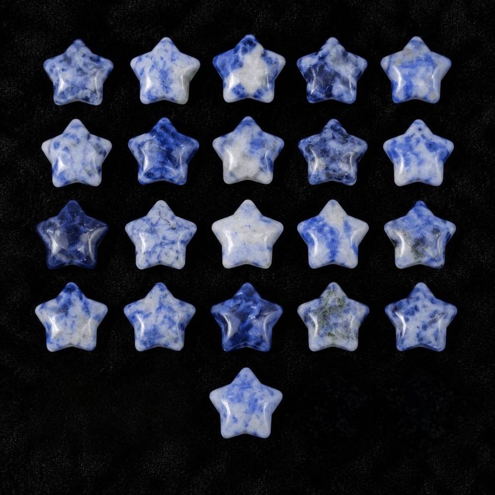 21pcs White Crystal Spacer Loose Beads Sodalite Jewelry Making Material Necklace Earrings