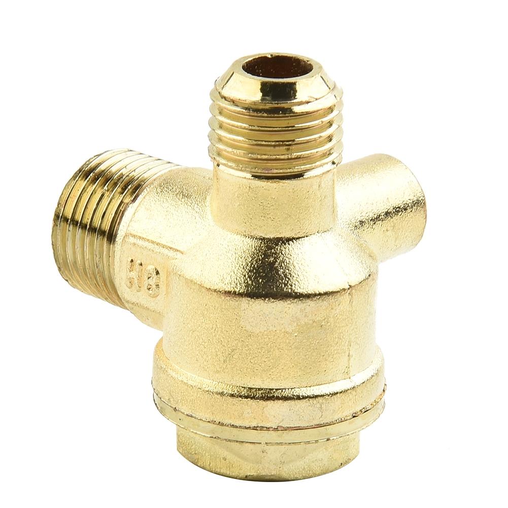 3 Port Check Valve Zinc Alloy Male Thread Connector Tool For Air Compressor