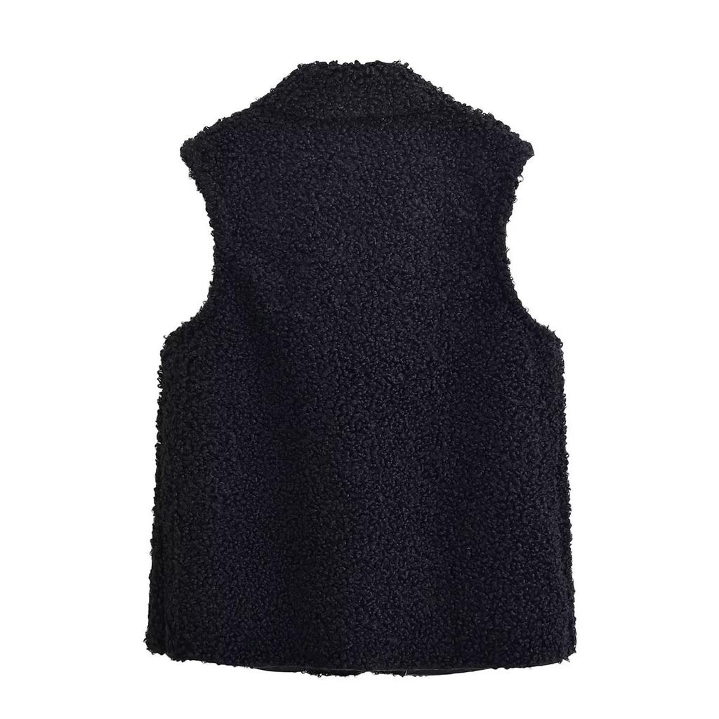 Women's clothing old money wind artificial fur fur integrated fleece vest women's autumn and winter outer wear fashionable new Chinese style
