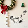 Metal Wall Art Adrenaline Molecule Boho Style Modern Wrought Iron Decor for Living Room