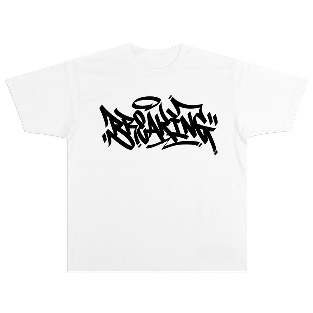 Summer 2025 New Men's and Women's Cotton Alphabet Graffiti Printed Clothing Large Size Short Sleeve Heavy T-Shirt Top