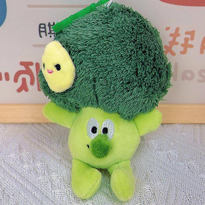 Llavero con colgante de brócoli vegetal de dibujos animados, moderno y bonito, para decorar bolsos.