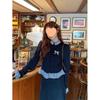 Women's Autumn Bow Sweater: Fake Two-Piece, Long Sleeve, Slimming, Loose Fit, Short Top