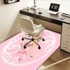 Princess, Magic Wand Pattern Polyester Office Carpet Chair Mats, Home Decor Dormitory Floor Protector with Anti-Skid Backing, Large Area Cov