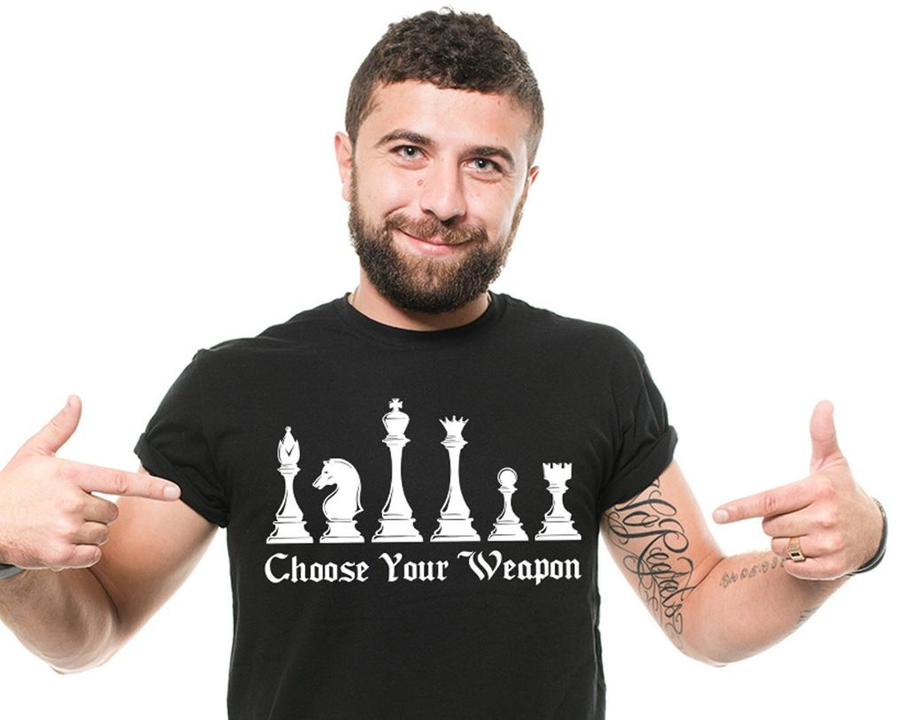 Choose Your Weapon Shirt Chess Shirt Chess Player Gift Tee Chess Lover Shirt GambiT-Shirt Mens Womens Chess Unisex Shirt Funny Chess Shirt