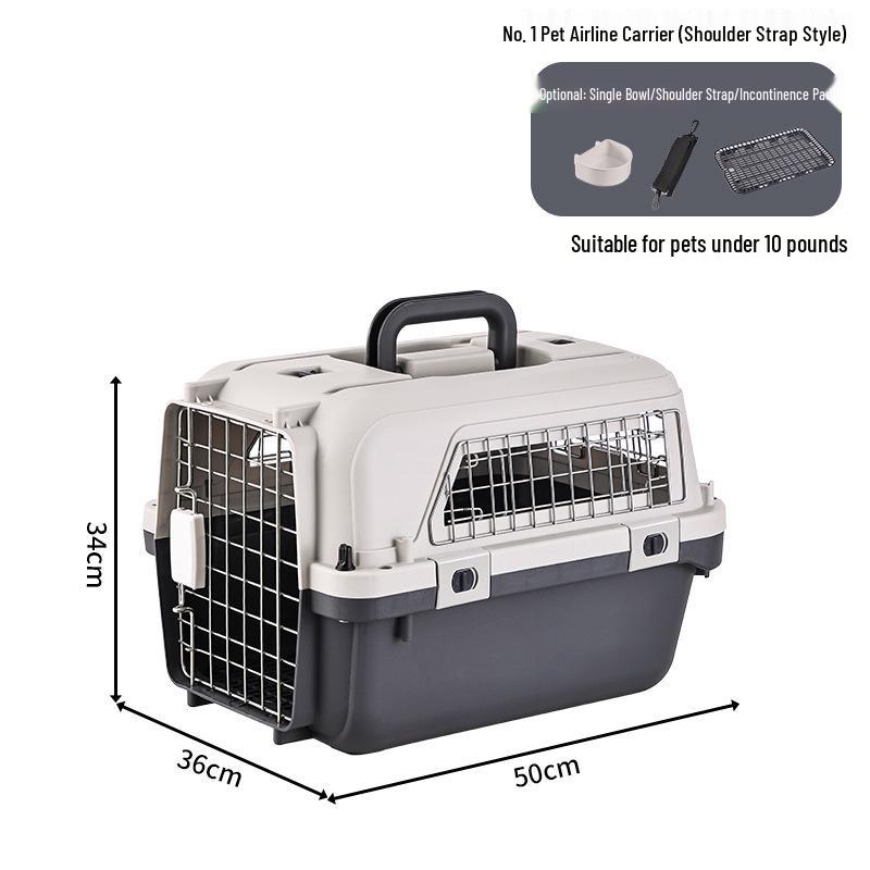 Pet Airline Carrier: Breathable, Convenient Cat & Dog Trolley Box