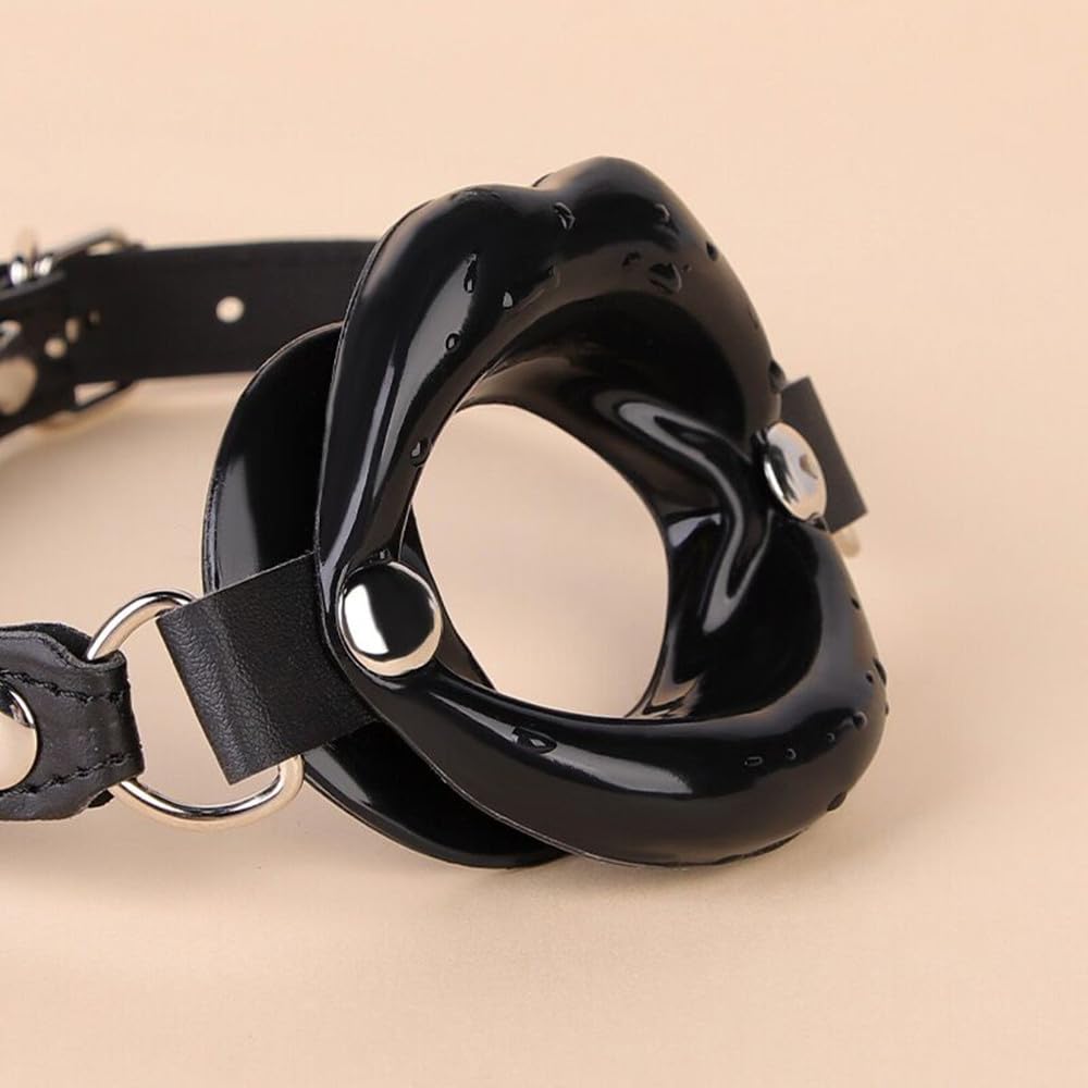 Cosplay Props SM Captive Mouth Open Adult Gag Opening Lip Intense Bondage PU Belt [SaiLin] Gag, Play, Gag, Type, Gag, Drooling, Gag, Ball, Device,
