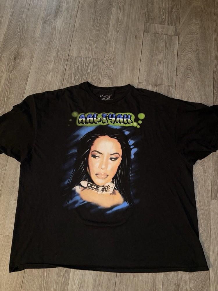 

Gildan Shirts Aaliyah Cotton Black Unisex Concert S-5XL LO204 Unisex T-Shirt M