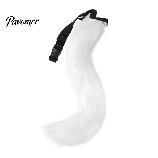 Soft Plush Fox Mask Cosplay Mask, Fluffy Tail, Costumes Props, Fuzzy Two Dimensional Photography Gear for Costume Party Anime Convention And Role Play