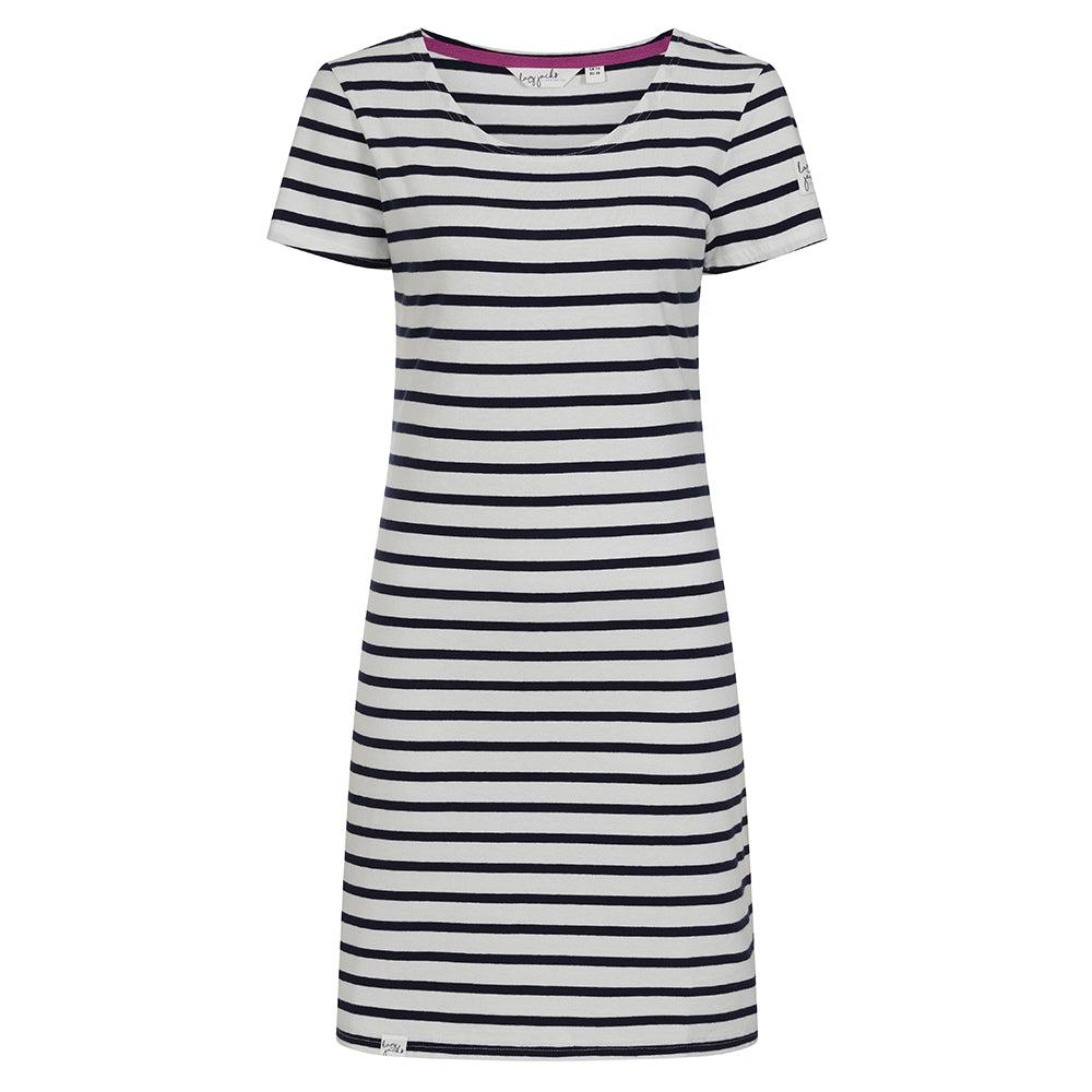 Lazy Jacks Womens/Ladies Striped T-Shirt Dress