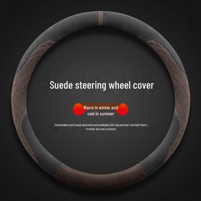 Ultra-Thin Non-Slip Suede Steering Wheel Cover for 23/24 Changan Xingka - All Seasons.