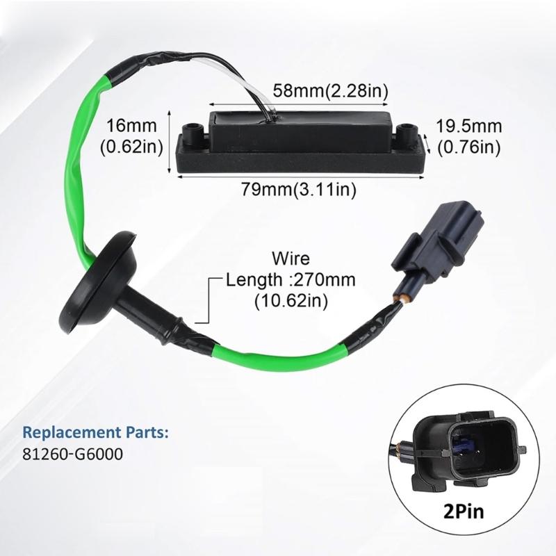 Tailgate Electric Lid Lock Actuator Push Button Replace 81260-G6000 81260-G6010 For Selected Model
