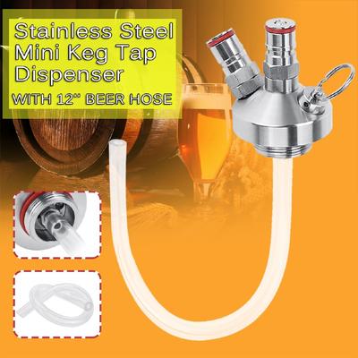 Mini Stainless Steel 2L 3.6L/5L/10L Keg Tap Dispenser With 30CM Beer Hose For Mini Craft Beer Keg Growler Homebrew Spear