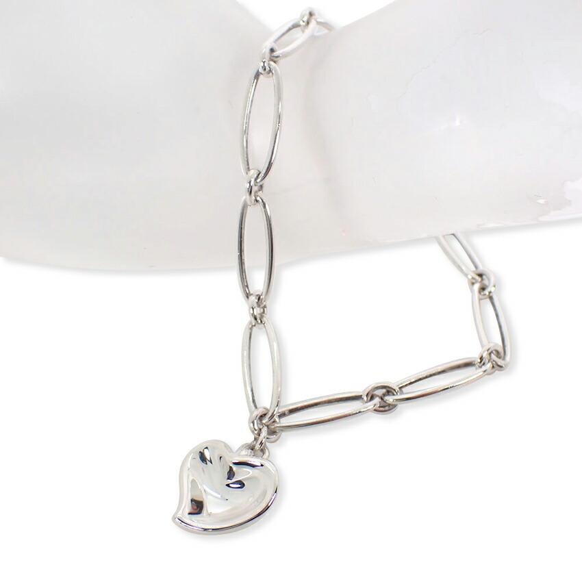 

[Used] TIFFANY/Tiffany 925 Full Heart Oval Link Chain Bracelet/g487-15