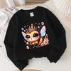 Kids Crewneck Long Sleeve Sweatshirt,Cute Cartoon Little Bee Graphic Print