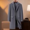 FAPAI Men's 2-in-1 Cashmere Blend Wool Coat with Detachable Down Liner