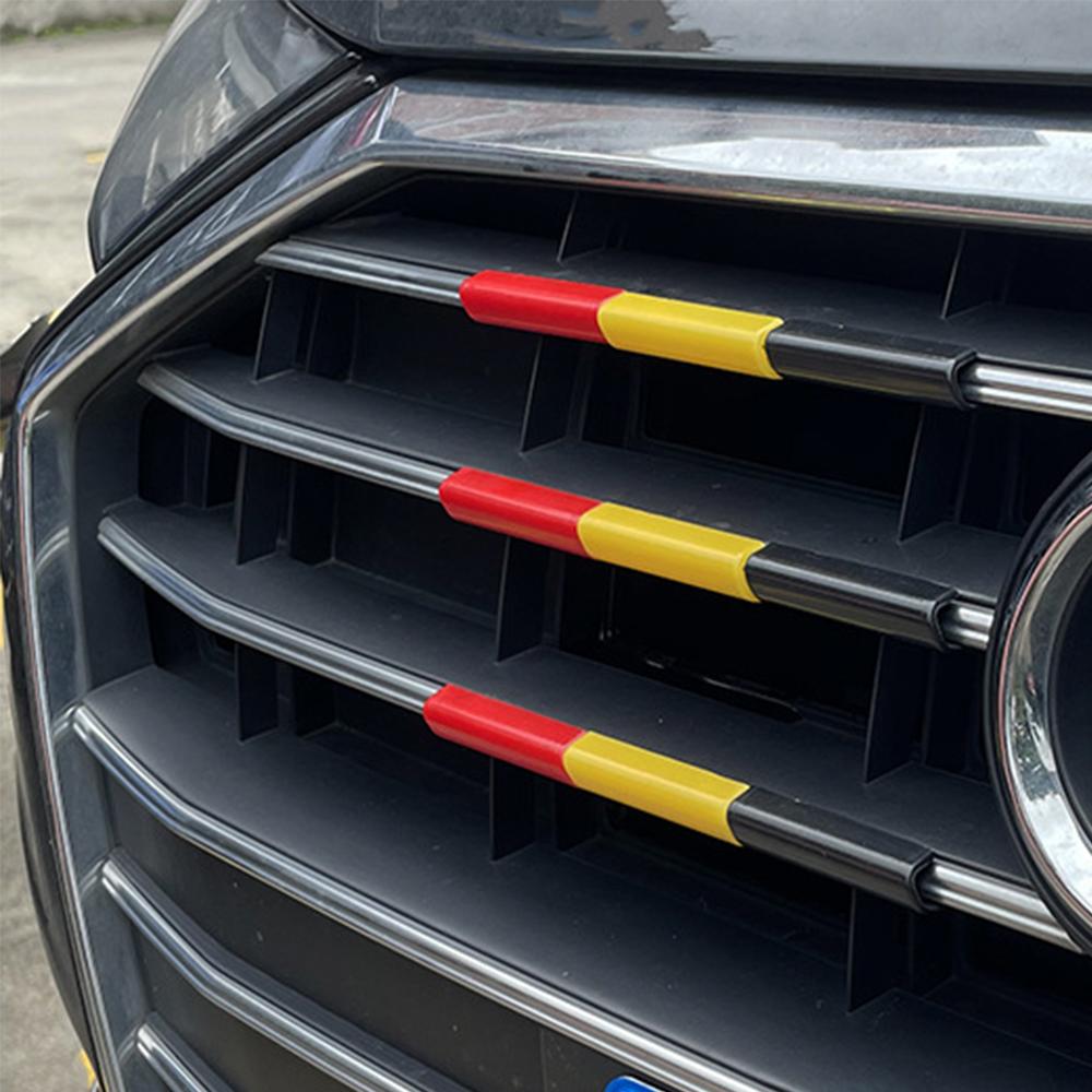 For  A6 C8 4K 2019-2022 Car Front Grille Trim Strips Racing-Grills Decorative Three-Color Auto Exterior DIY Accessories
