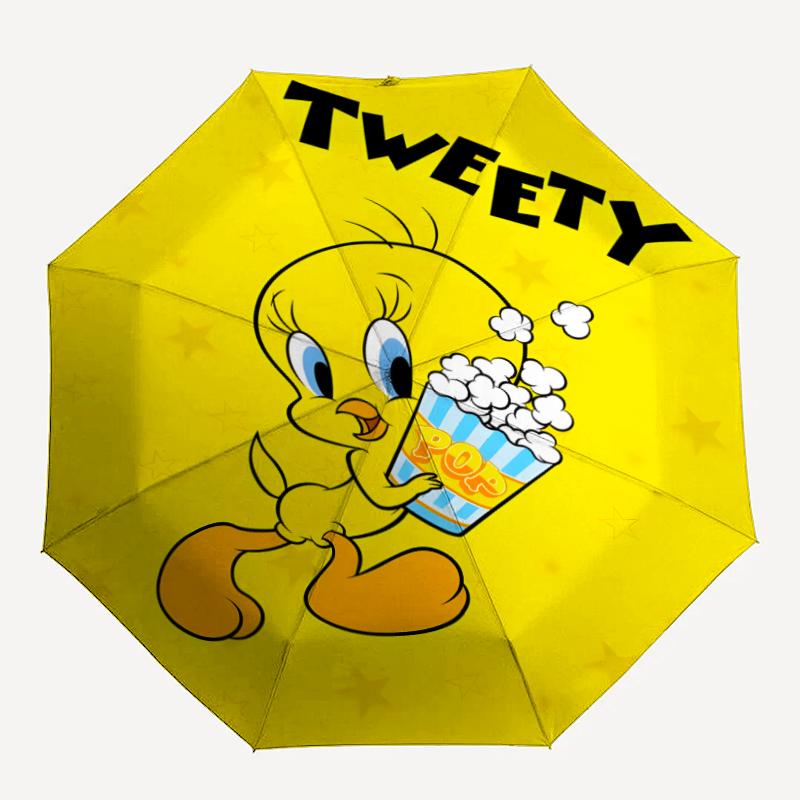 1pc Tweety2 Umbrella, Sun Protection, And UV Shielding. It Has Eight Sturdy Ribs for Outdoor Use And Perfect Gift