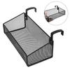 Bedside Hanging Storage Basket Black Metal Organizer Rack for Dorm Bunk Bed Desk Phone Book Holder Space Saving Multi Purpose